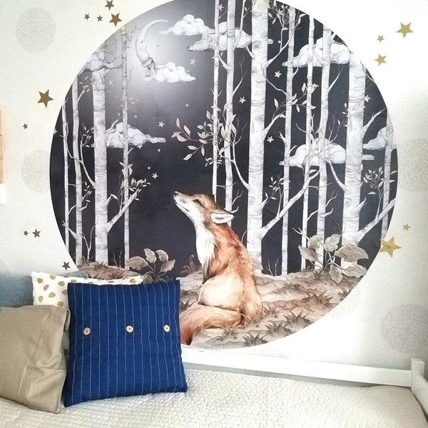 Bērnu sienas uzlīme Dekornik Fox in a Circle, ø 150 cm-image-2