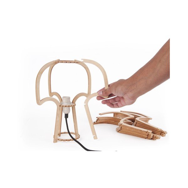 Leitmotiv Tradicionālā sēņu saliekamā koka galda lampa-image-3
