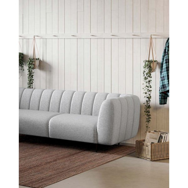 Gaiši pelēks stūra dīvāns (ar kreiso stūri/L veida) Shel – Ghado-image-3