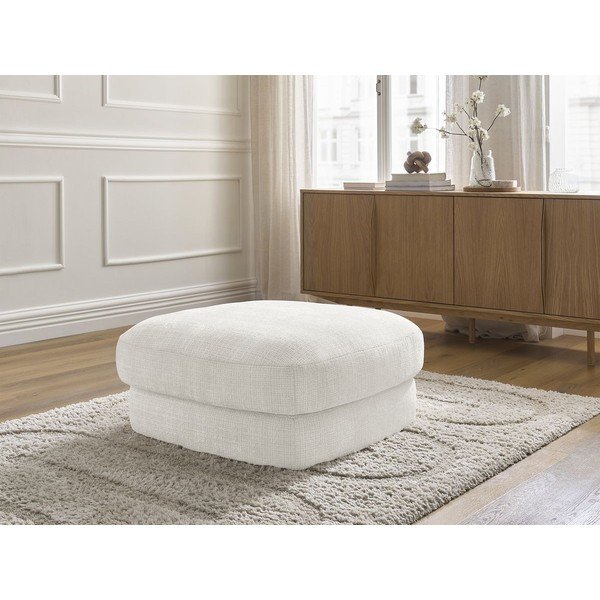 Balts kāju soliņš no šenila auduma Leonore – Bobochic Paris-image-1