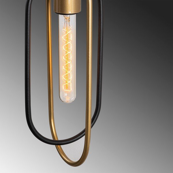 Melna/zelta krāsas sienas lampa Cerco – Opviq lights-image-4