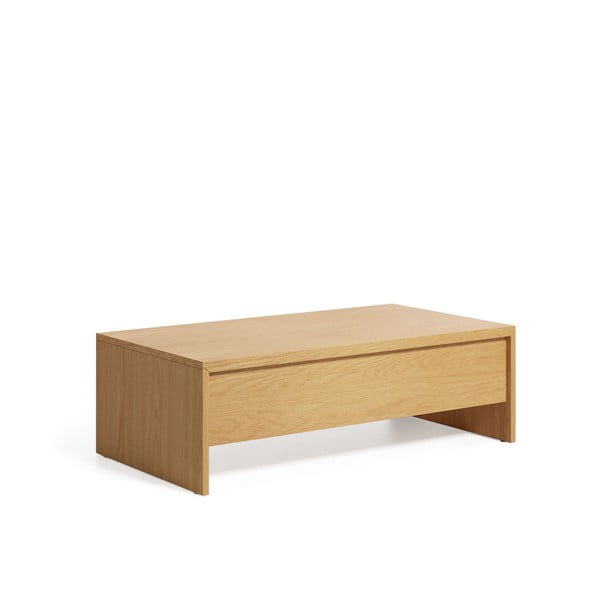 Dabīga toņa žurnālgaldiņš ar ozolkoka imitāciju 60x110 cm Abilen – Kave Home-image-2