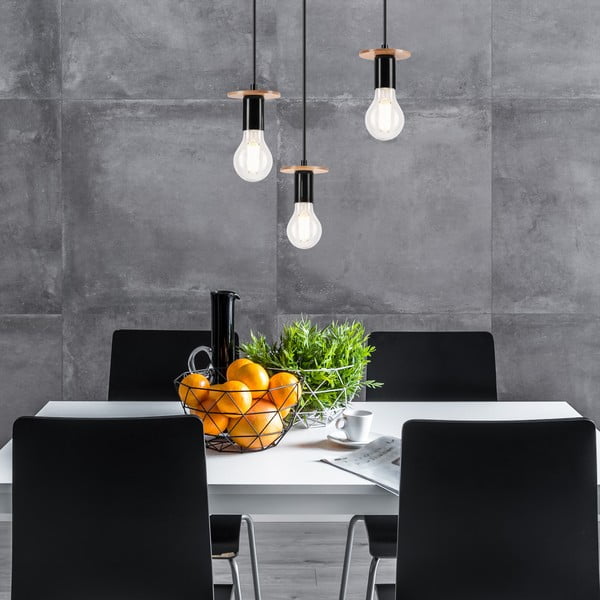 Melna piekaramā lampa Angelina – LAMKUR-image-2