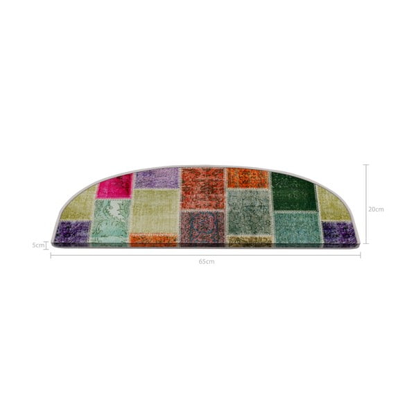 Kāpņu paklāji (16 gab.) 20x65 cm Patchwork – Vitaus-image-2