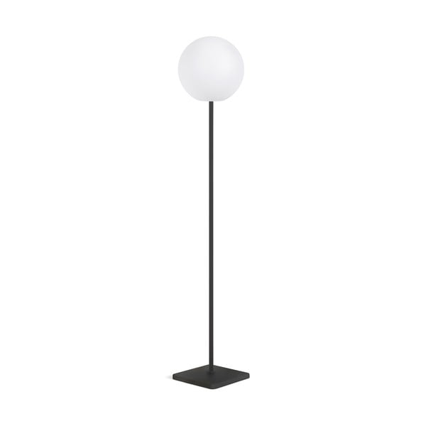 Balta/melna LED stāvlampa ar tālvadību (augstums 120 cm) Dinesh – Kave Home