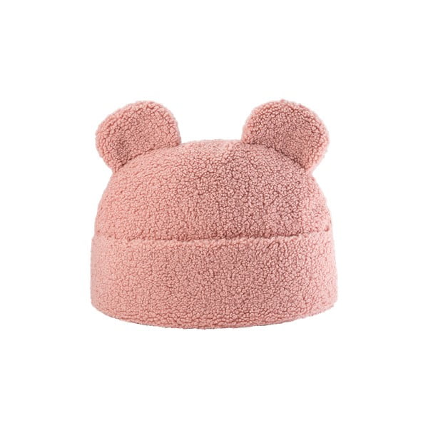 Rozā bērnu dīvāna spilvens no buklē auduma Teddy Pouch – Wigiwama