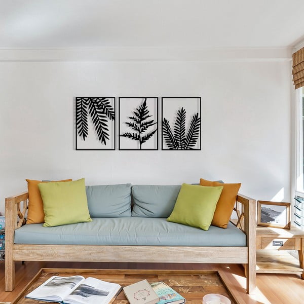 Metāla sienas dekori (3 gab.) 118x50 cm Yakomo – Wallity-image-4