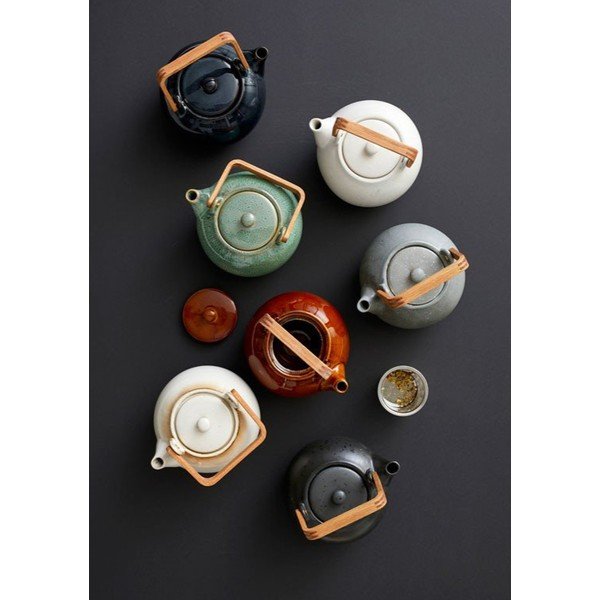 Tumši zila keramikas tējkanna ar sietiņu 1,2 l Gastro Blue – Bitz-image-1