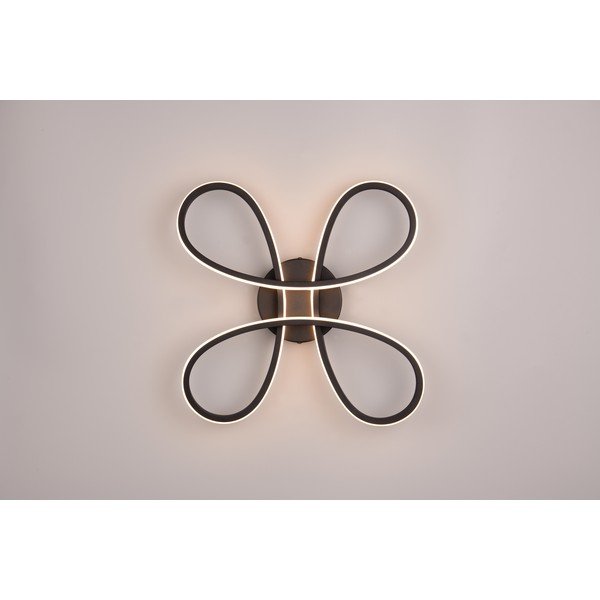 Melna LED griestu lampa 40x40 cm Fly – Trio-image-2