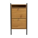 Dabīga toņa atverams apavu plaukts ar ozolkoka imitāciju 62x118x26 cm Barco – House Nordic