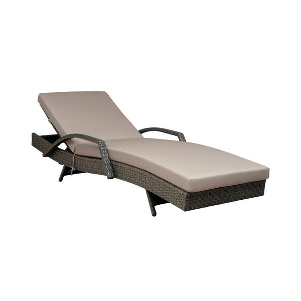 Brūns/bēšs mākslīgās rotangpalmas dārza zvilnis Redondo – Unique Furniture