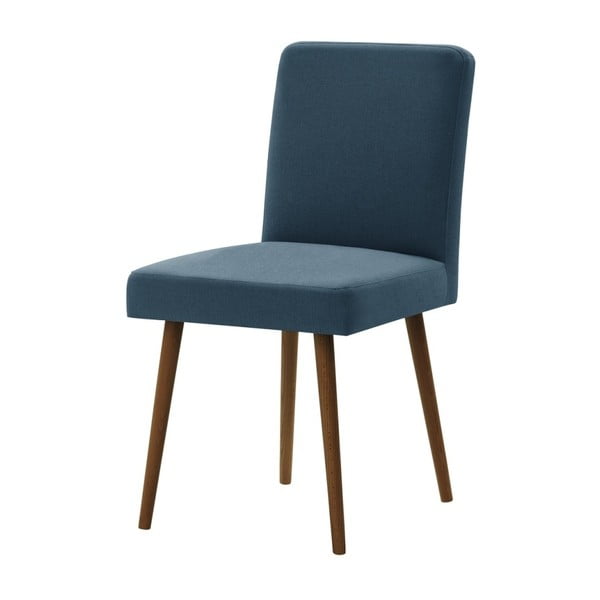 Zils krēsls ar tumši brūnām dižskābarža koka kājām Ted Lapidus Maison Fragrance