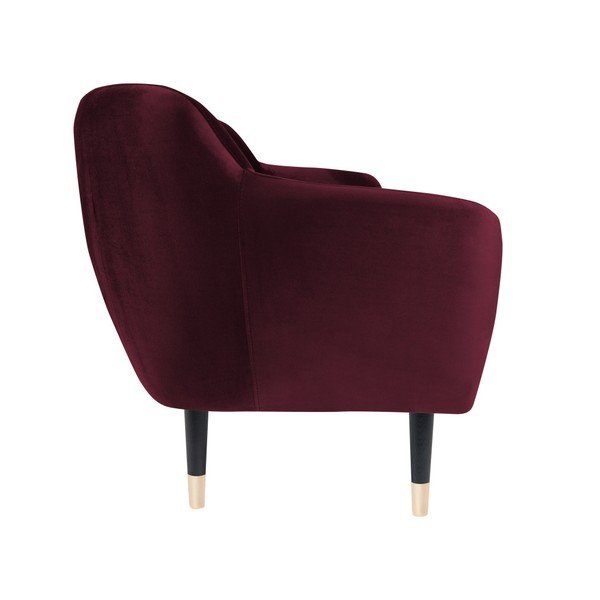 Vīna sarkans dīvāns ar melnām kājām Mazzini Sofas Amelie, 158 cm-image-3
