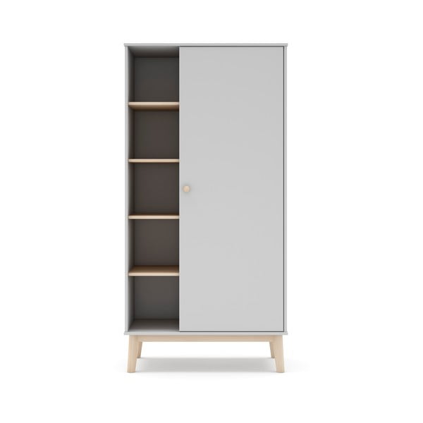 Balts bērnu drēbju skapis 90x181 cm Esteban – Marckeric-image-3