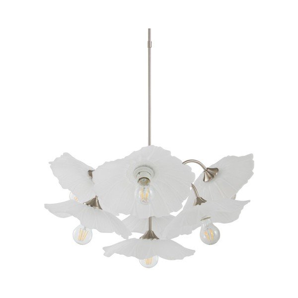 Matētas sudraba krāsas stikla piekaramā lampa ar regulējamu spilgtumu ø 70 cm Nugget – Jotex