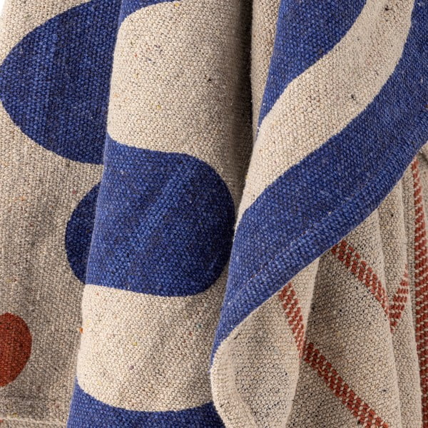 Zils pleds 130x160 cm Eviaya – Bloomingville-image-4