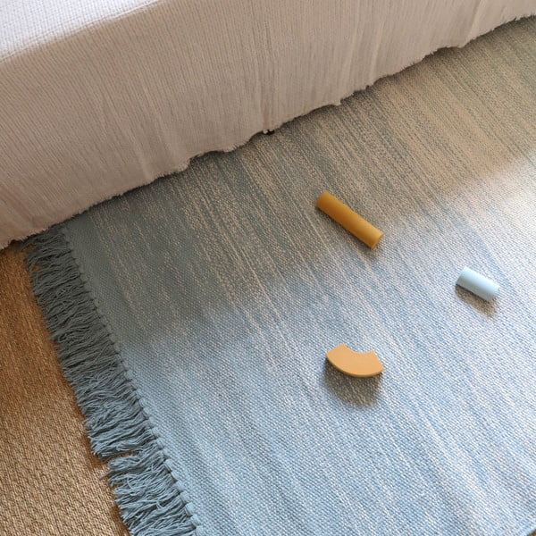 Zaļš/zils mazgājams paklājs 100x150 cm Kirthy – Nattiot-image-1