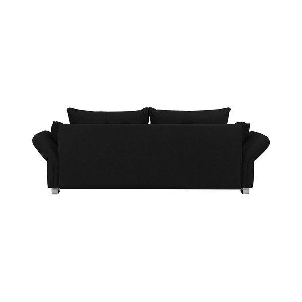 Melns dīvāns-guļamā dīvāns ar uzglabāšanas vietu Windsor & Co Sofas Casiopeia, 245 cm-image-3