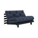 Tumši zils salokāms dīvāns 140 cm Roots Black Night – Karup Design