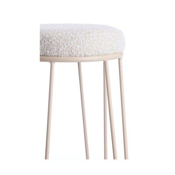 Krēmkrāsas polsterēta bāra taburete (sēdekļa augstums 73 cm) Alice – Light & Living-image-2