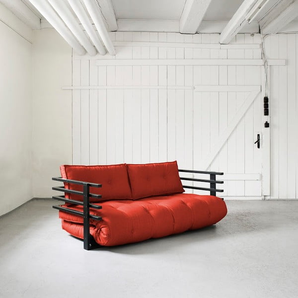 Dīvāns gulta Karup Funk Black/Red