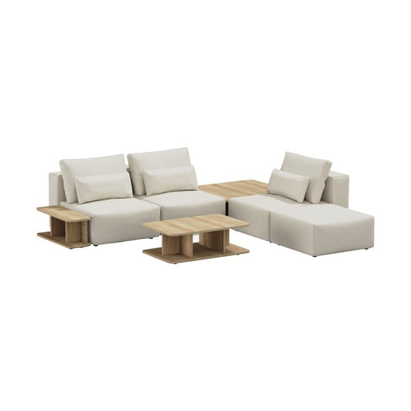 Krēmkrāsas stūra dīvāns (ar maināmu stūri) Riposo Ottimo – Sit Sit