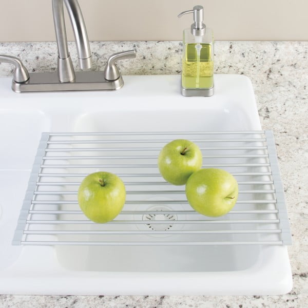 Sudraba krāsas alumīnija trauku žāvētājs izlietnei Metro – iDesign-image-1