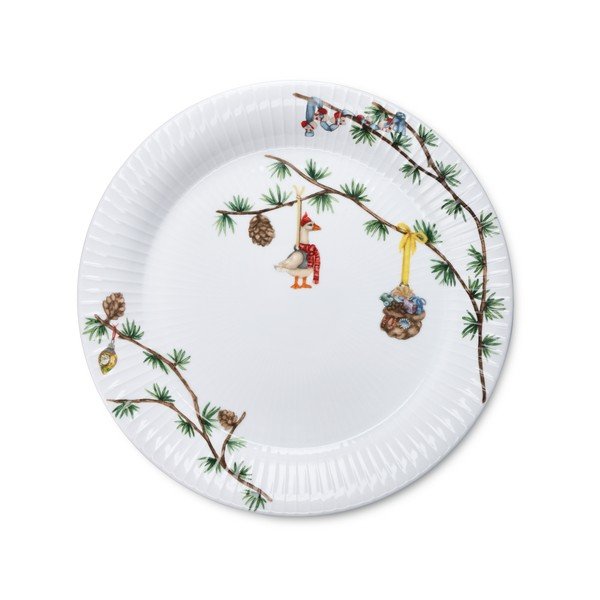 Balts porcelāna šķīvis ar Ziemassvētku motīvu ø 27 cm Hammershøi Christmas – Kähler Design