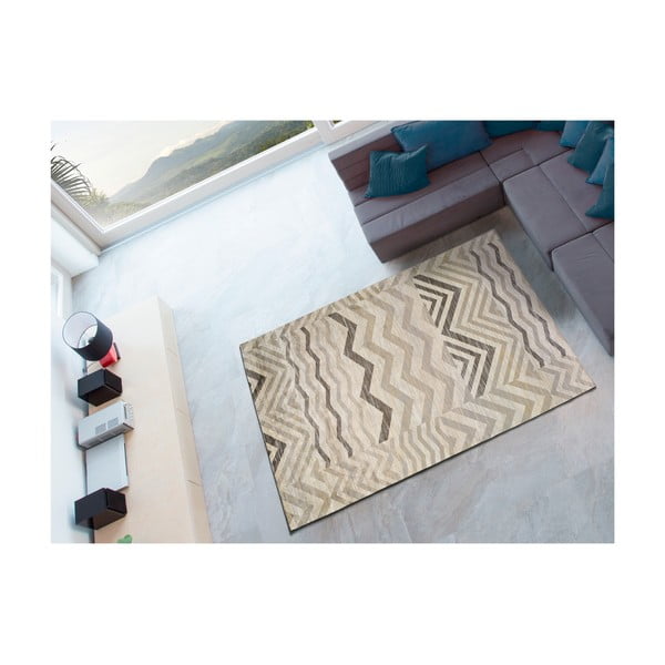 Pelēks viskozes paklājs Universal Belga Zig Zag, 70 x 110 cm-image-2