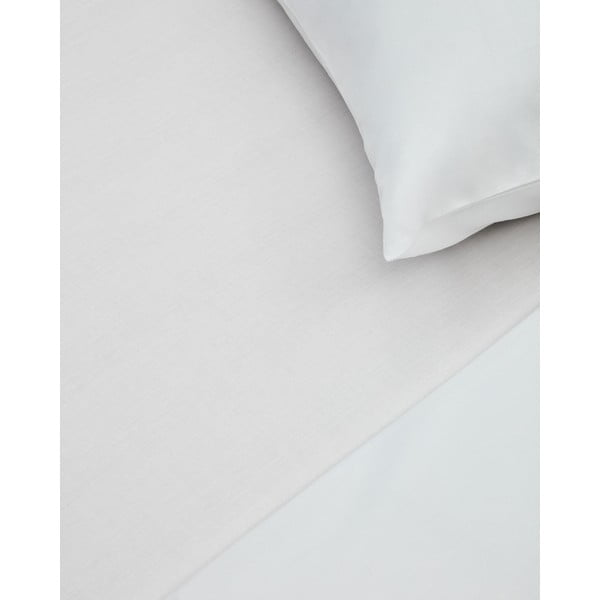 Balts palags no kokvilnas perkala ar gumiju 90x200 cm Teia – Kave Home-image-2
