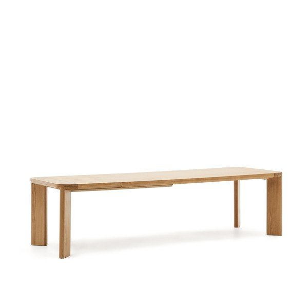 Izvelkams ēdamgalds ar papildu galda virsmu ar ozolkoka imitācijas galda virsmu 100x240 cm Jondal – Kave Home-image-4