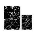 Balti/melni vannas istabas paklājiņi (2 gab.) 60x100 cm Cracks – Mila Home