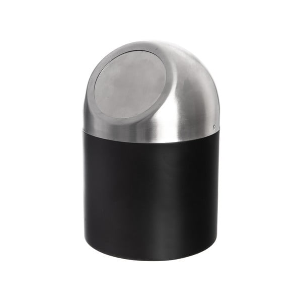 Melna nerūsējošā tērauda atkritumu tvertne 1,2 l BLACK – Orion