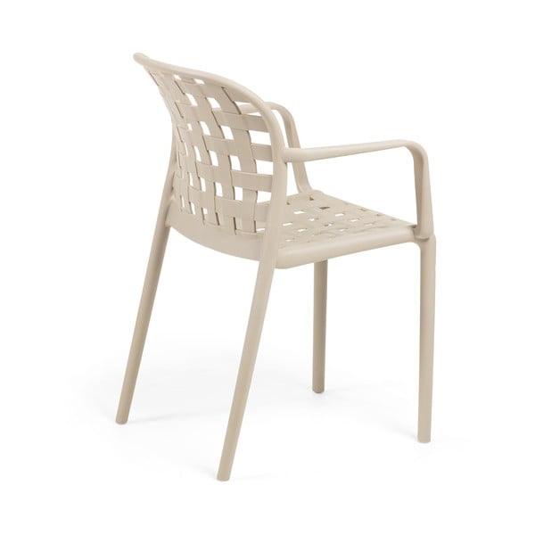 Bēšs dārza krēsls ar tērauda kājām Kave Home Onha-image-2