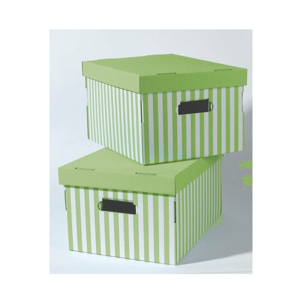 2 zaļu uzglabāšanas kastu komplekts Compactor Stripes