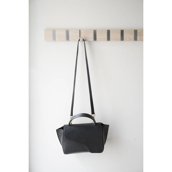 Melns ozola masīvkoka sienas pakaramais Confetti – Rowico-image-2