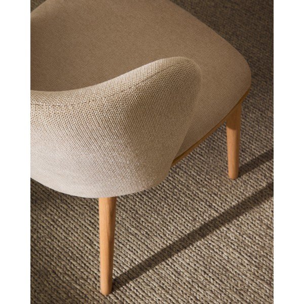 Bēšs polsterēts ēdamistabas krēsls Ciselia – Kave Home-image-2