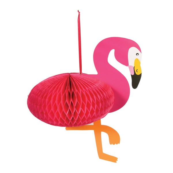 Piekaramais papīra dekors Rex London Flamingo Honeycomb