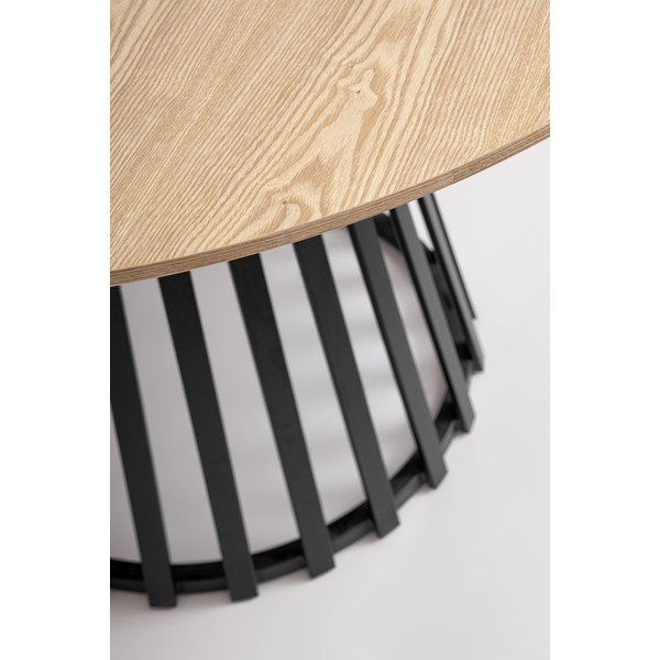 Apaļš ēdamgalds ar oškoka imitācijas galda virsmu ø 120 cm Cillian – Bizzotto-image-3