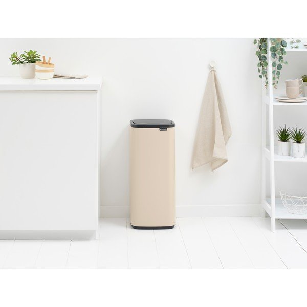 Bēša ar pieskārienu atverama tērauda atkritumu tvertne 30 l Bo Touch – Brabantia-image-1