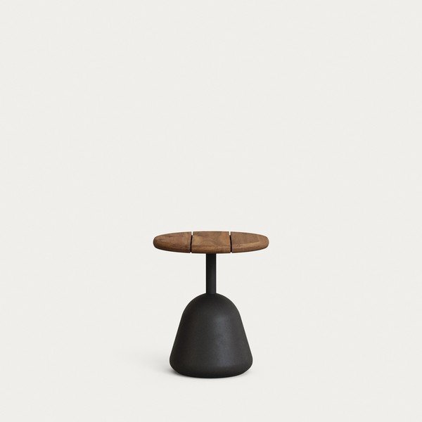 Apaļš dārza kafijas galdiņš ar akācijas koka galda virsmu ø 43 cm Saura – Kave Home-image-1