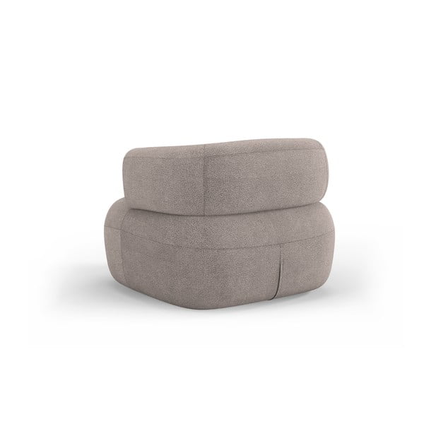 Bēšs atpūtas krēsls no buklē auduma Jenny – Micadoni Home-image-3