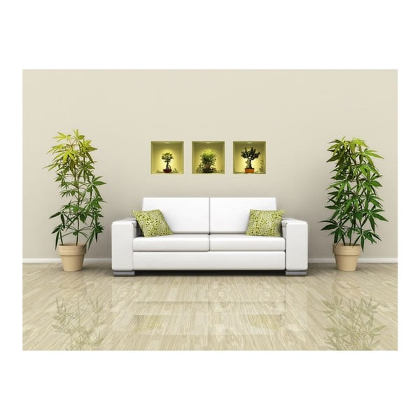 3 uzlīmju komplekts ar 3D efektu Ambiance Bonzai kociņi-image-2