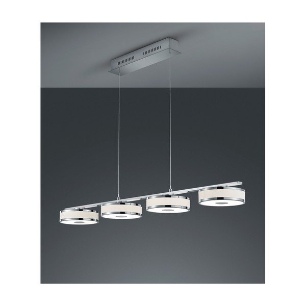 LED piekaramais gaismeklis Trio Agento sudraba krāsā, garums 1,15 m-image-1