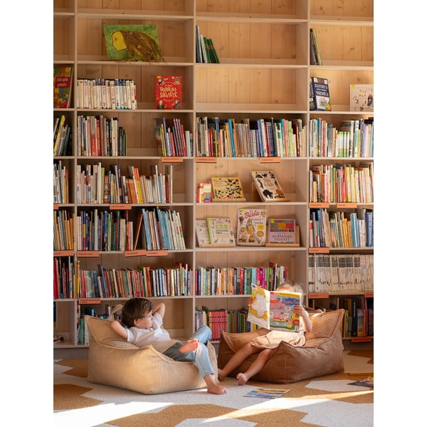 Brūns velveta bērnu sēžammaiss Chair – Wigiwama-image-3