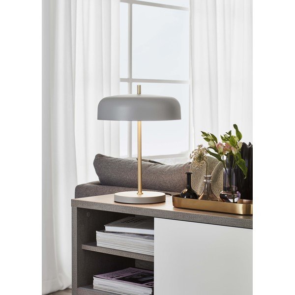 Pelēka galda lampa Markslöjd Caen 2L-image-1