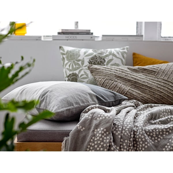 Pelēks kokvilnas pleds Södahl Maja, 130 x 170 cm-image-1