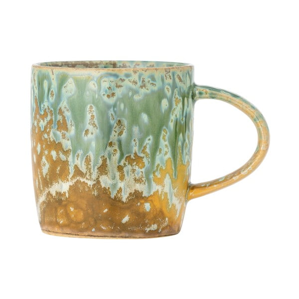 Dzeltena/gaiši zaļa akmensmasas tasīte 400 ml Milani – Bloomingville-image-4