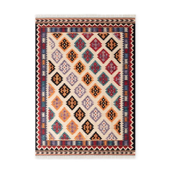 Sarkans divpusējs/ar rokām darināts vilnas paklājs 160x230 cm Kamal Kian – Nouristan