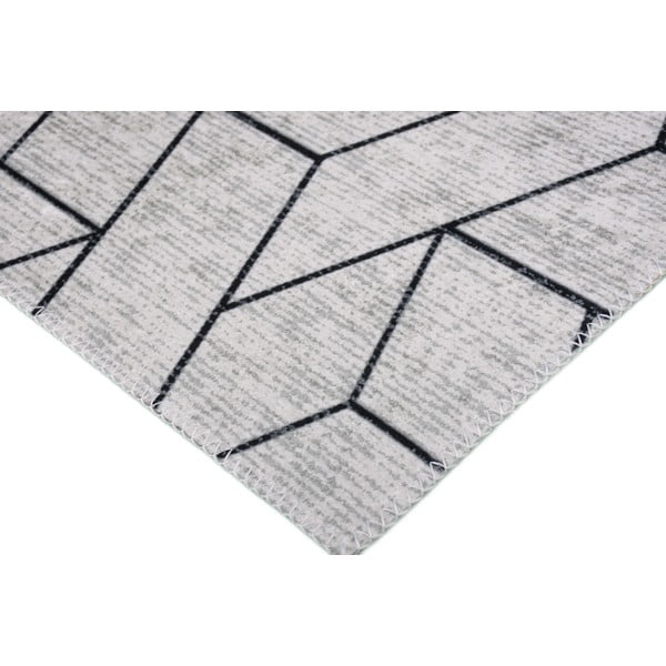 Gaiši pelēks mazgājams paklājs 80x200 cm – Vitaus-image-2